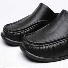 Babouche noire à talon ouvert
