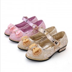 Chaussures princesse avec nœud à deux boucles pour fillette