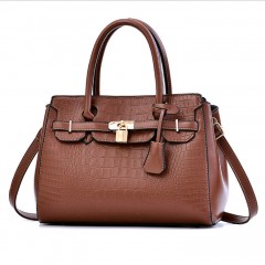 Sac à main   à motif peau de crocodile et peau de serpent
