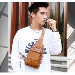 Sac à bandoulière pour hommes en cuir pu