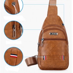 Sac à bandoulière pour hommes en cuir pu