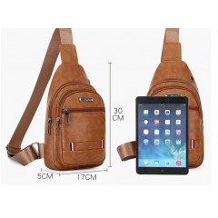 Sac à bandoulière pour hommes en cuir pu