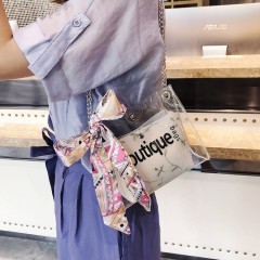 Sac à bandoulière pour femmes double couches en cuir PU et latex de qualité transparent