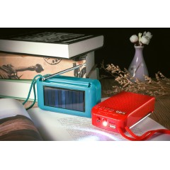 Haut-parleur solaire bluetooth portable avec lampe style ancien