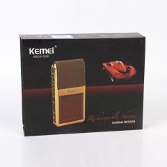 KEMEI rechargeable Razor va-et-vient boîtier en cuir