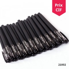 Stylo neutre noir lot de 24pcs givré 0.5 mm