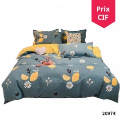 Literie en coton ensemble  de 3 pièces 4 pièces (draps housses de couette  et taies d'oreiller)