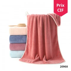 Ensemble de serviettes en peluche corail 2 serviettes visage + 1 serviette de bain absorbante et douce