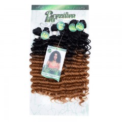 Mèches  en fibre  synthétique avec cheveux bouclés de couleur gradient