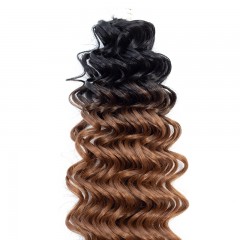 Mèches  en fibre  synthétique avec cheveux bouclés de couleur gradient