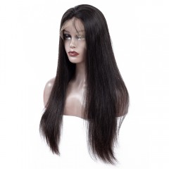 Perruque en fibre synthétique à cheveux long