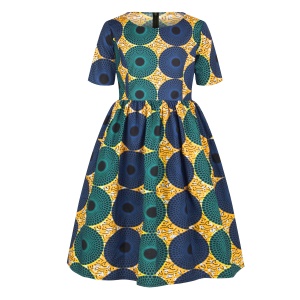 Robe de fille motif pagne