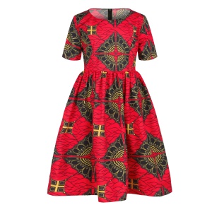 Robe de fille motif pagne