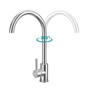 Robinet de cuisine en acier inoxydable (Tuyau d'entrée y compris)