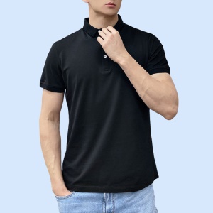 Polo manches courtes pour hommes sans motif
