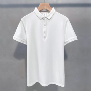 Polo manches courtes pour hommes sans motif