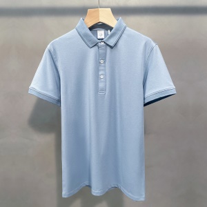 Polo manches courtes pour hommes sans motif