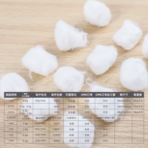 Boules de coton hygiénique