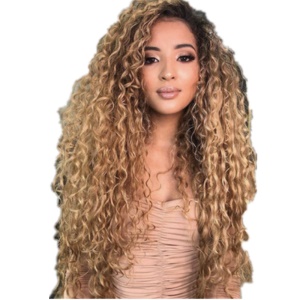Perruque en fibre synthétique cheveux bouclés