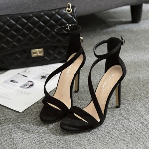 Sandales à talons aiguille en  Daim