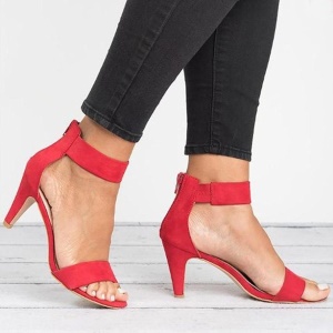 Sandales en daim à talons
