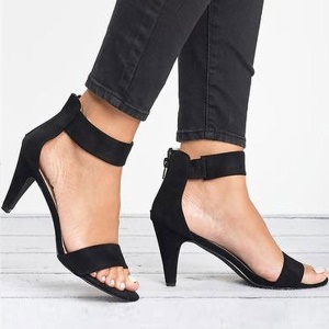 Sandales en daim à talons