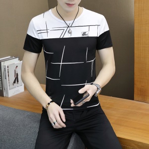 T-shirt manches courtes pour homme rayures