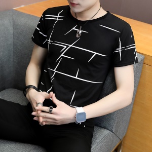 T-shirt manches courtes pour homme rayures