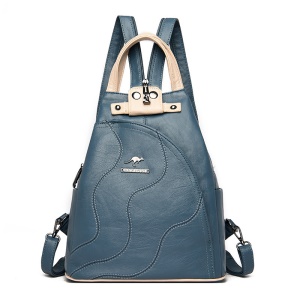 Sac à dos femme brodé en peau de mouton