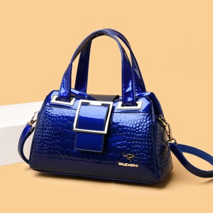 Sac à main femme motif crocodile  en cuir PU , logo kangourou
