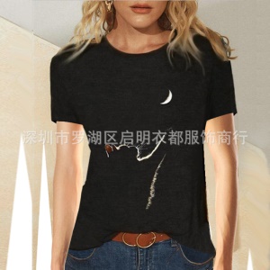 T-shirt femme à col rond