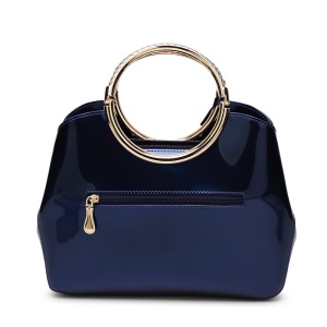 Sac à main en cuir verni lisse et brillant