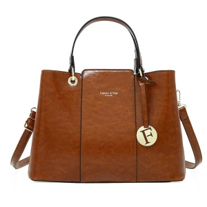 Sac à main  pour femmes de grande capacité en cuir  avec F-logo