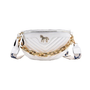 Sac à bandoulière pour femme en cuir avec Accessoires en forme de boulette