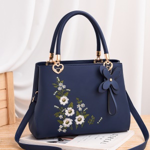 Sac à main brodé en cuir PU
