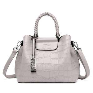 Sac à main pour femme en cuir composite avec poignée tressée