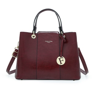 Sac à main  pour femmes de grande capacité en cuir  avec F-logo
