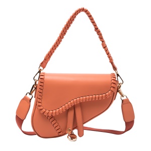 Sac à bandoulière femme en forme de selle PU cuir vintage