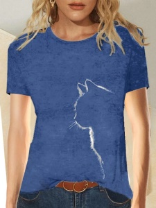 T-shirt femme à  cou rond