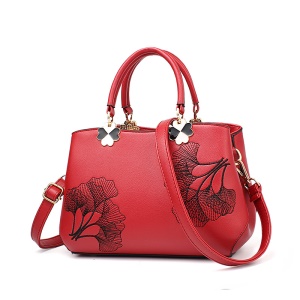 Sac à main pour femmes en cuir avec broderie