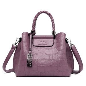 Sac à main pour femme en cuir composite avec poignée tressée