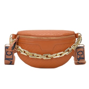 Sac à bandoulière pour femmes en forme de boulette en cuir avec rayures de carreaux