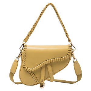 Sac à bandoulière femme en forme de selle PU cuir vintage