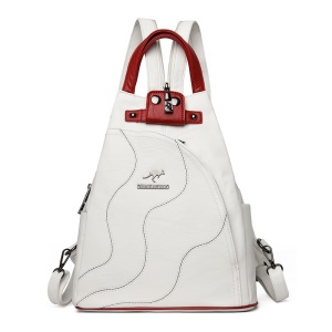 Sac à dos femme brodé en peau de mouton