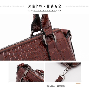 Sac à main pour femme en cuir PU avec motif  crocodile