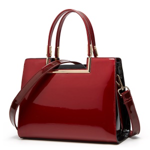 Sac à main pour femmes en cuir verni brillant et lisse
