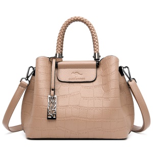 Sac à main pour femme en cuir composite avec poignée tressée