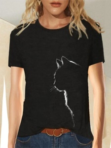 T-shirt femme à  cou rond