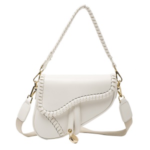 Sac à bandoulière femme en forme de selle PU cuir vintage