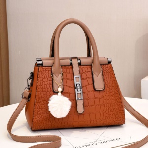 sac à main pour femme à grande capacité en cuir PU crocodile et pendentif vintage
